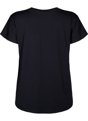 T-shirt de sport ample avec col en V, Black, Packshot image number 1