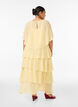 Robe maxi avec plusieurs couches de volants et cape amovible, Jaune clair, Model image number 1