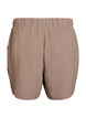 Korte broek met zakken en elastische tailleband, Bruin, Packshot image number 1