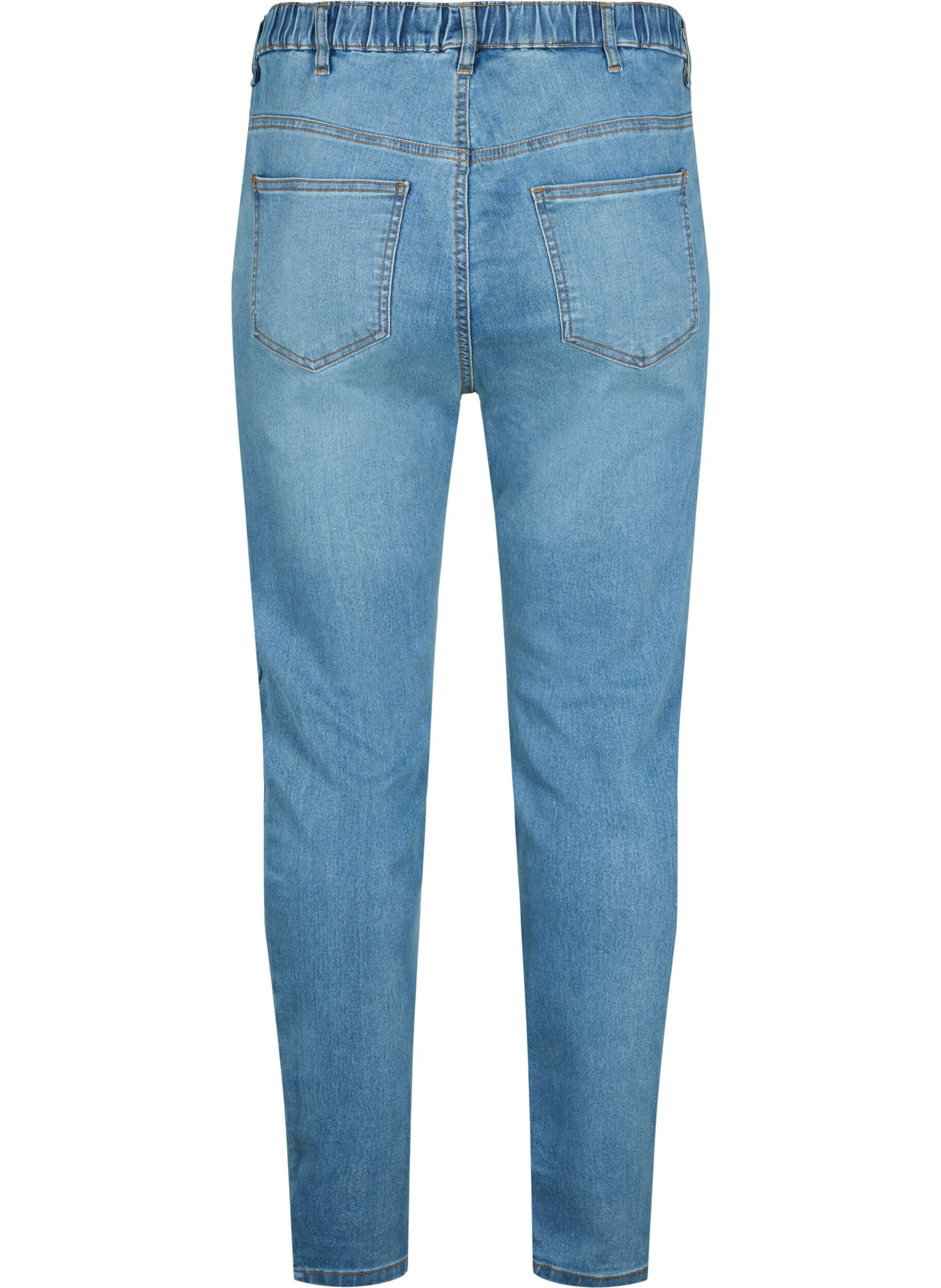 Zizzi Jeggings avec d&eacute;chirures, Blue denim, Packshot image number 1