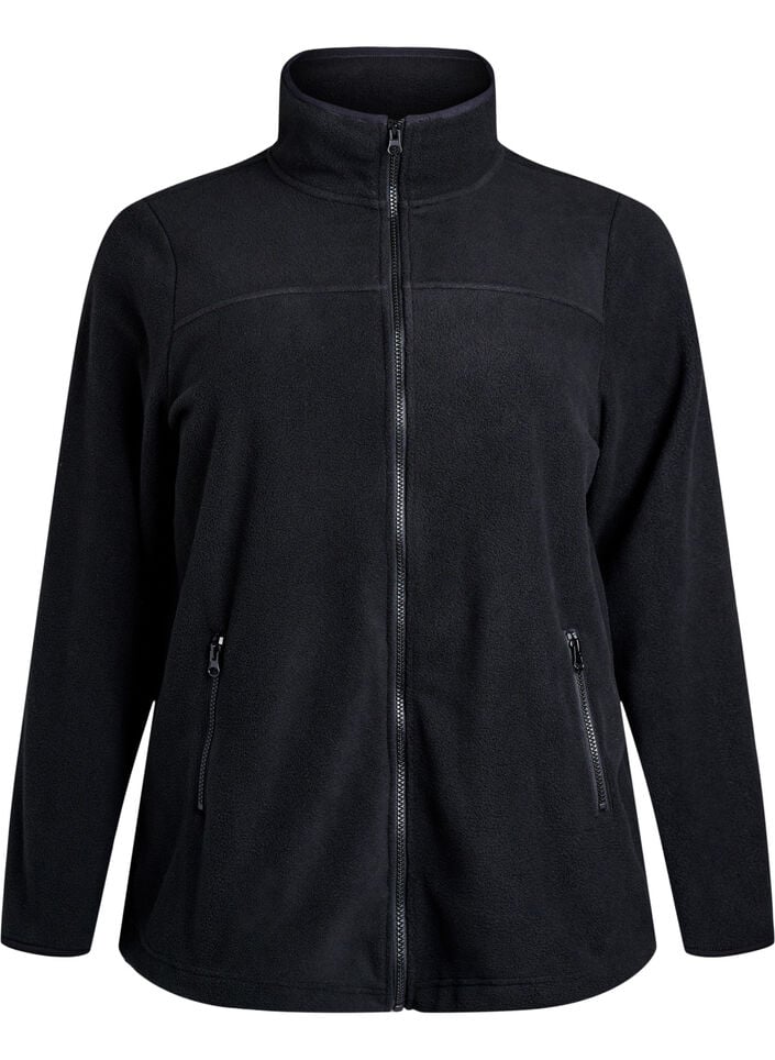 Veste en polaire avec poches, Noir, Packshot image number 0