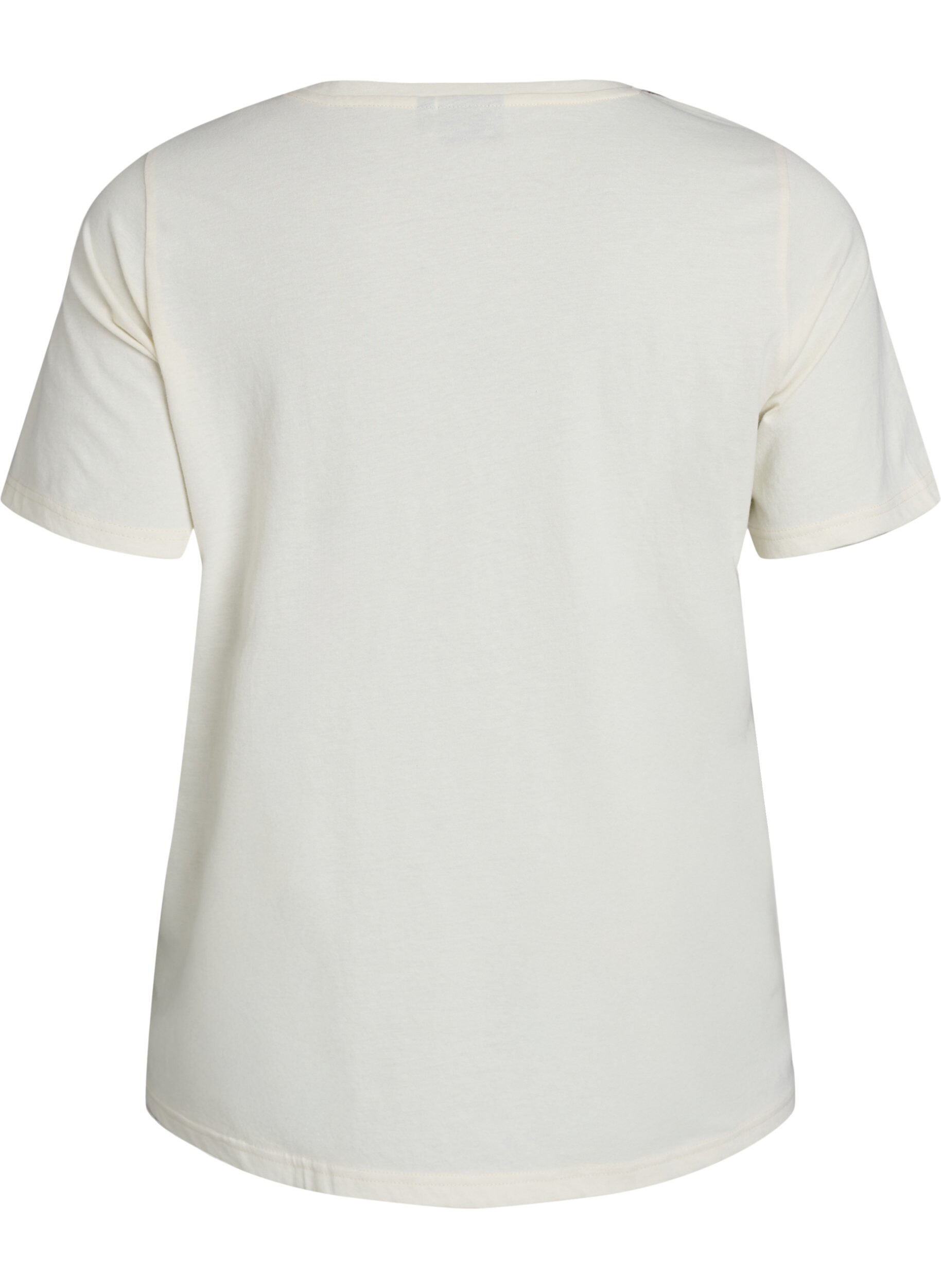 ZizziT-shirt met print, Vanille, Packshot image number 1
