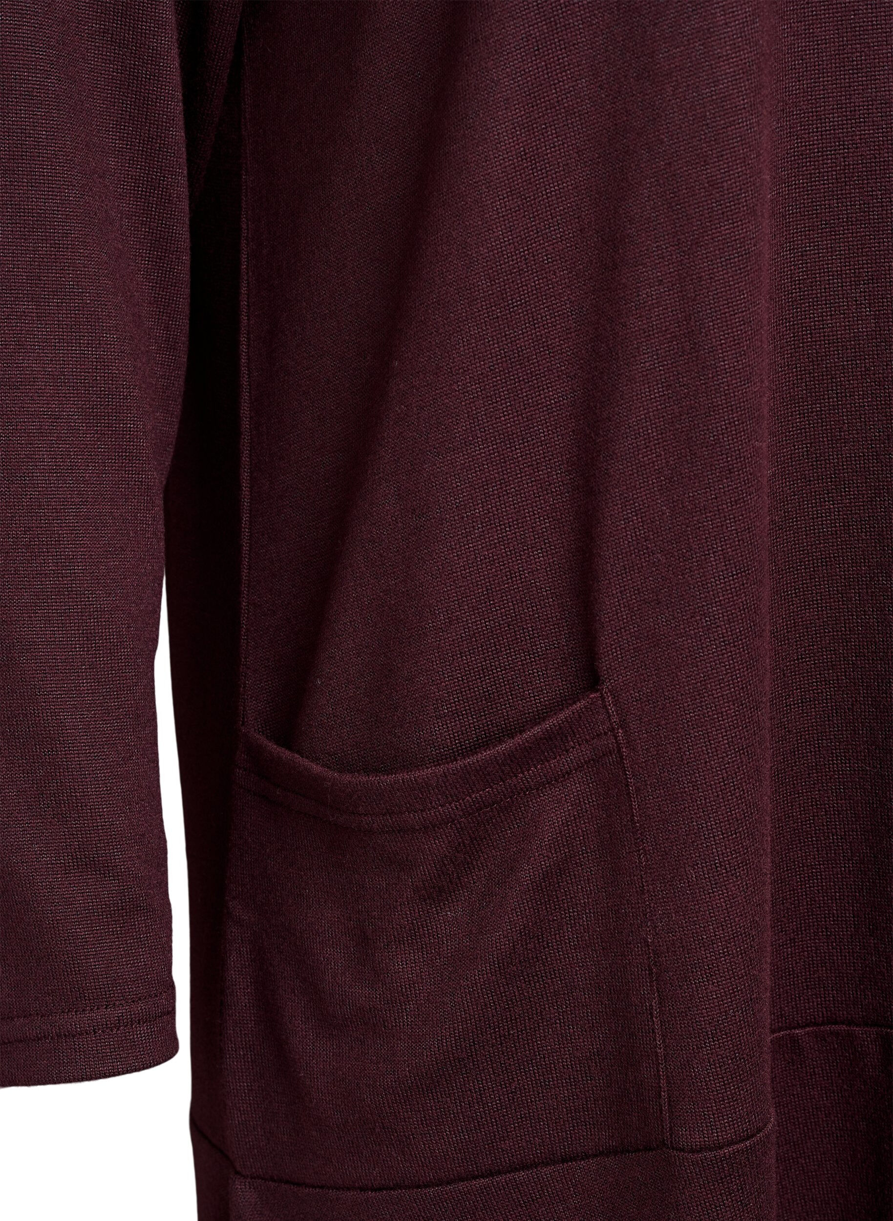 ZizziJersey-jurk met hoge hals en zakken, Rood, Packshot image number 3