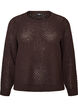 Blouse en maille avec motif ajour&eacute; textur&eacute;, Marron, Packshot image number 0