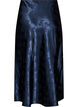 Jupe en satin avec un motif floral ton sur ton, Bleu, Packshot image number 1
