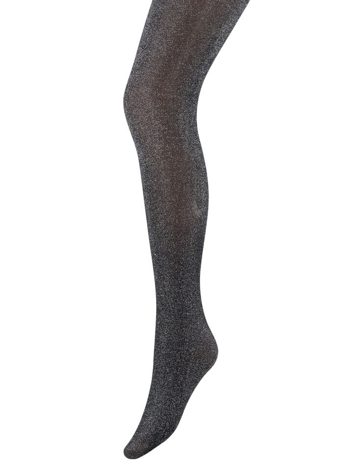 Glitter panty in 50 denier, Zwart, Packshot image number 0