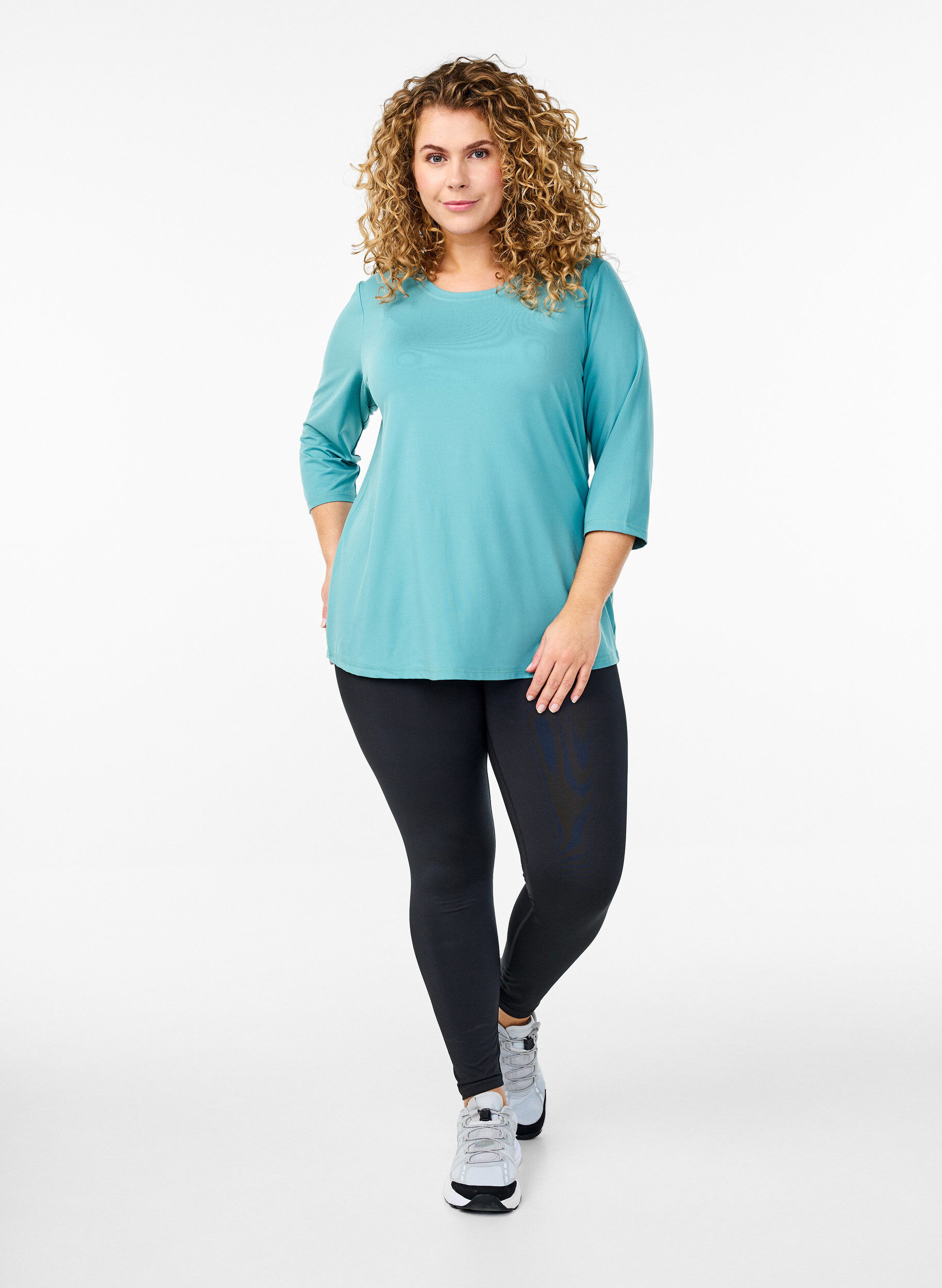 ZizziSporttop met 3/4 mouwen, Blauw, Model image number 1