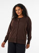 Fijngebreide vest met ronde hals, Bruin, Model image number 0