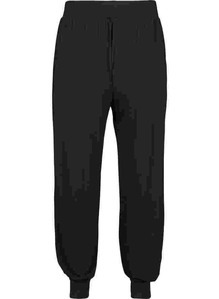 Pantalon d'entraînement ample en viscose, Black, Packshot image number 2