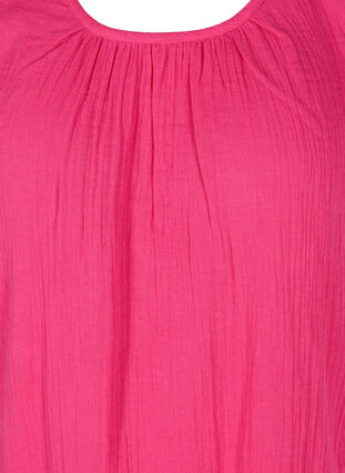 Mouwloze katoenen jurk met a-lijn, Fuchsia Purple, Packshot image number 2