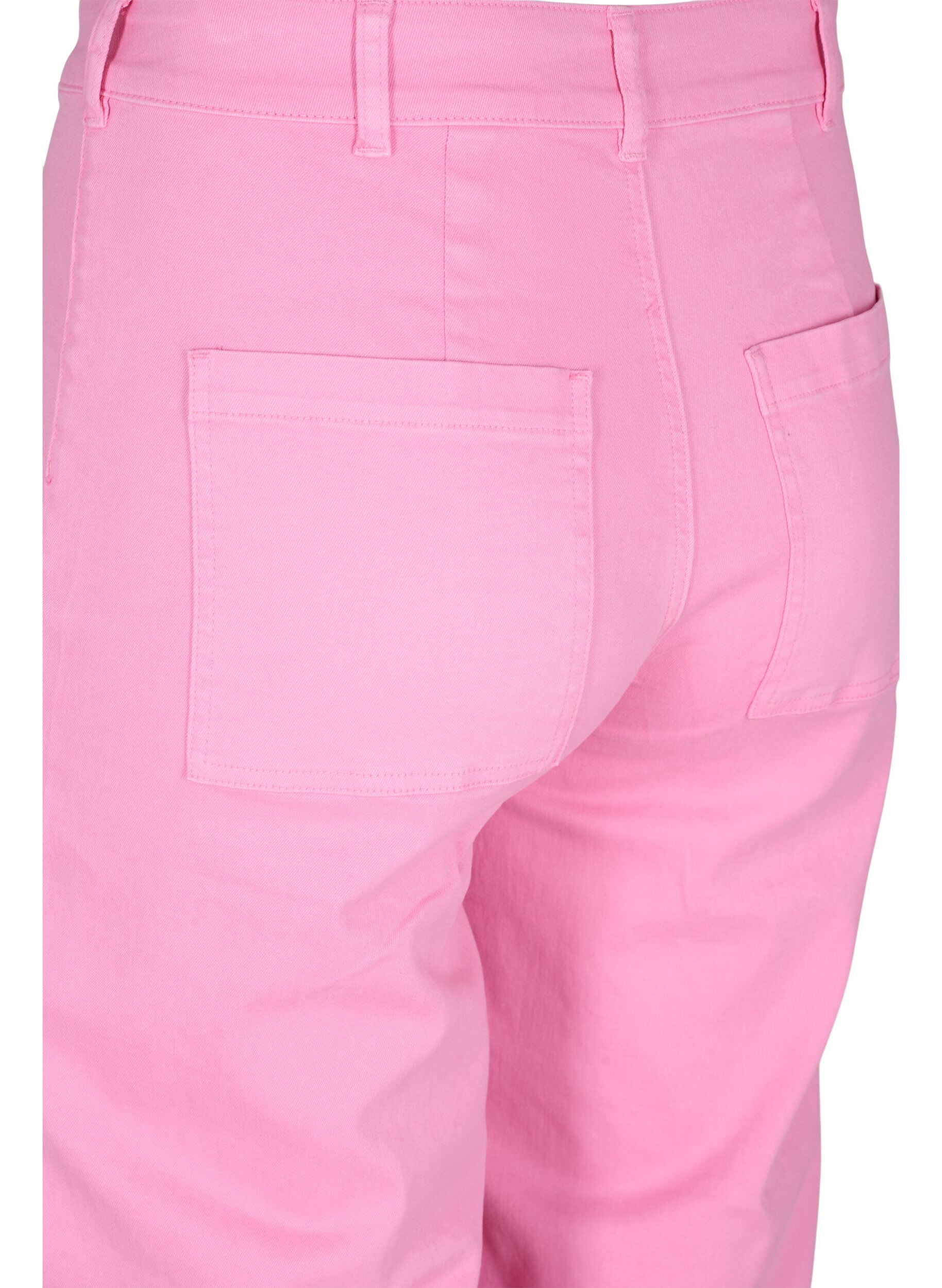 ZizziFlared jeans met high waist, Roze, Packshot image number 3