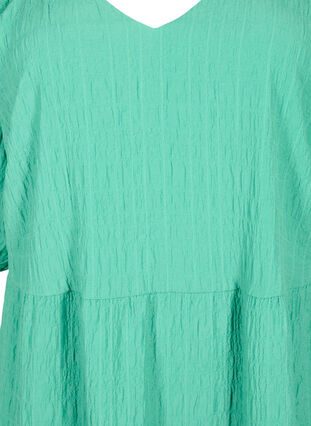 Robe courte en forme de A avec un col en V, Deep Mint, Packshot image number 2
