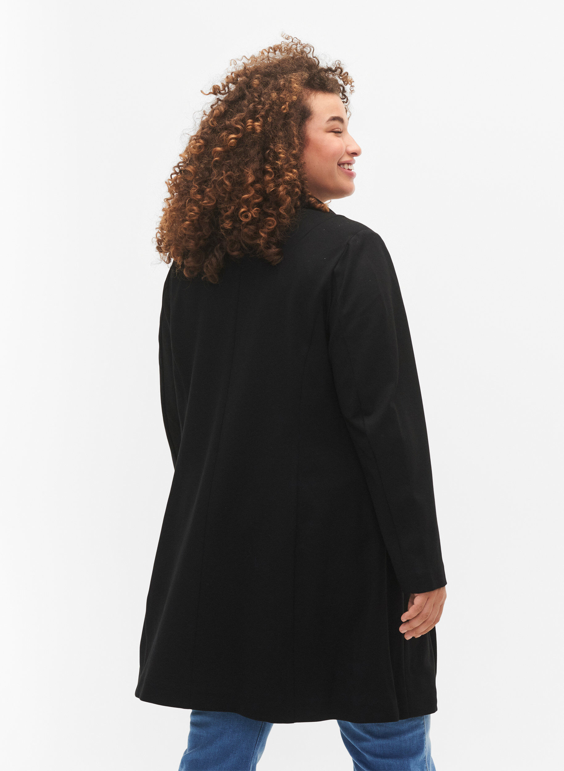 Zizzi Blazer long, Black, Model image number 1