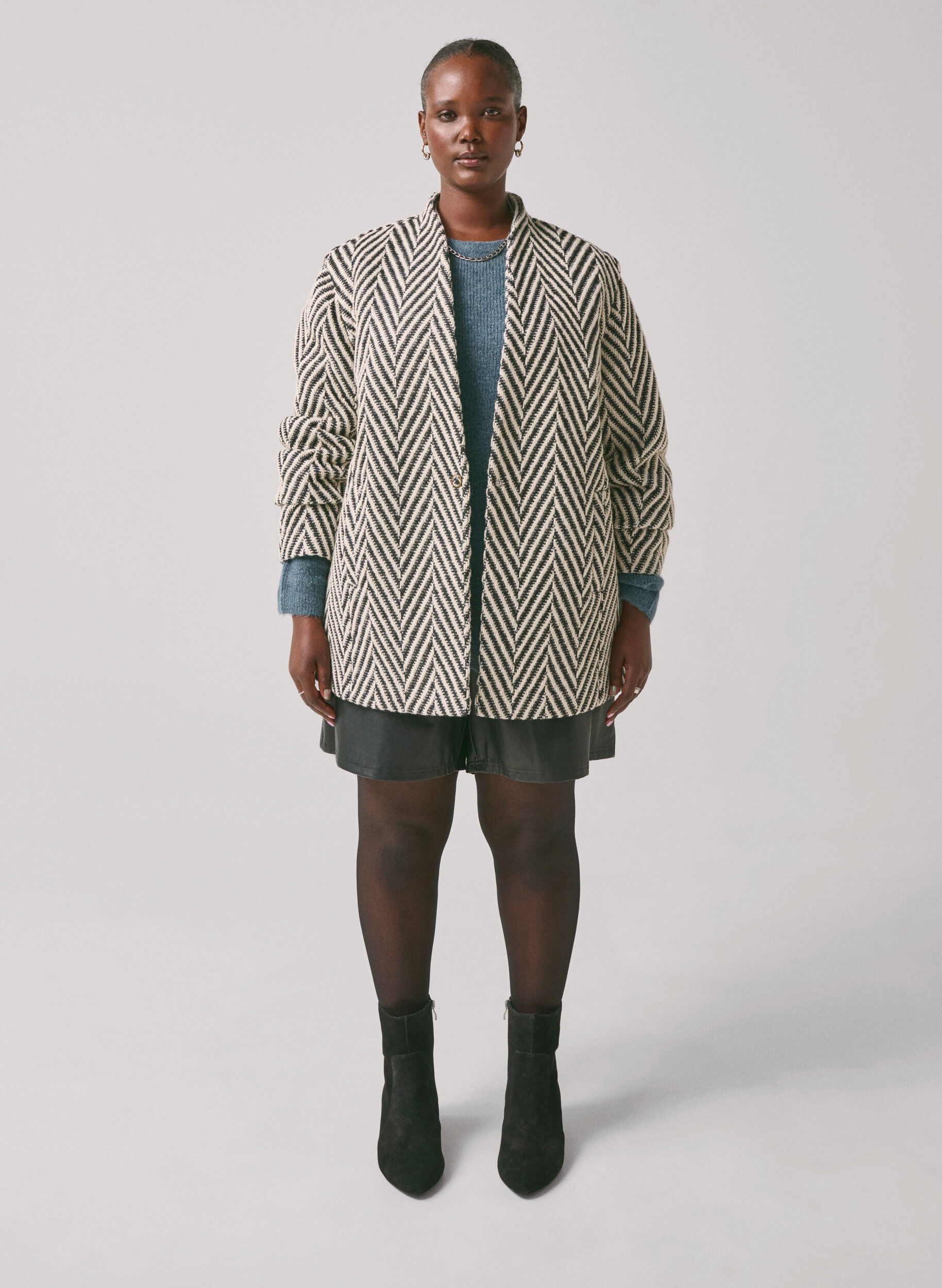 Zizzi Veste &agrave; motifs, Black w. White, Image image number 1