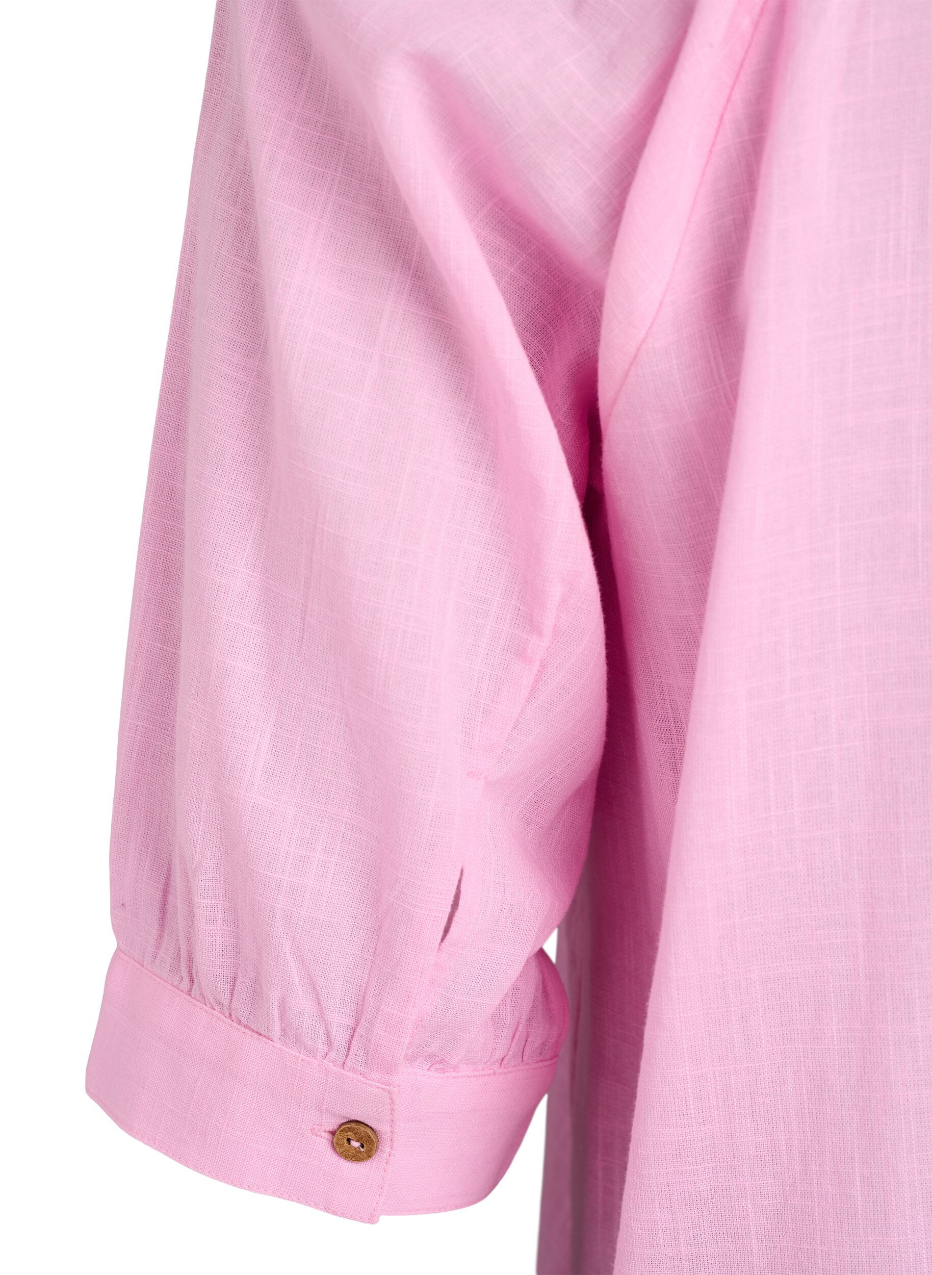 ZizziTunique en coton avec un col en V, Rose, Packshot image number 3