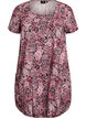 Robe en coton &agrave; manches courtes avec imprim&eacute;, Noir, Packshot image number 0