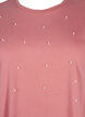 T-shirt met parels, Heather Rose Washed, Packshot image number 2