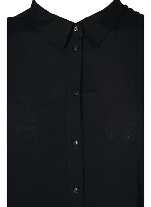 Viscose blouse met ruche details en lange mouwen, Black, Packshot image number 2