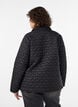 Licht gewatteerde jas met decoratieve stiksels, Zwart, Model image number 2