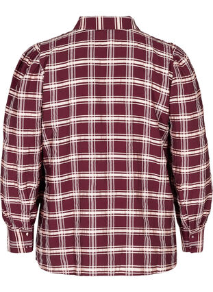 Geruite blouse met pofmouwen, Port Royal Check, Packshot image number 1