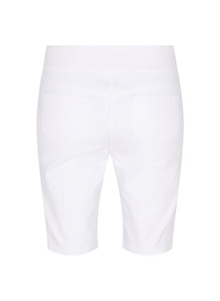 Shorts met strakke pasvorm en achterzakken, White, Packshot image number 1