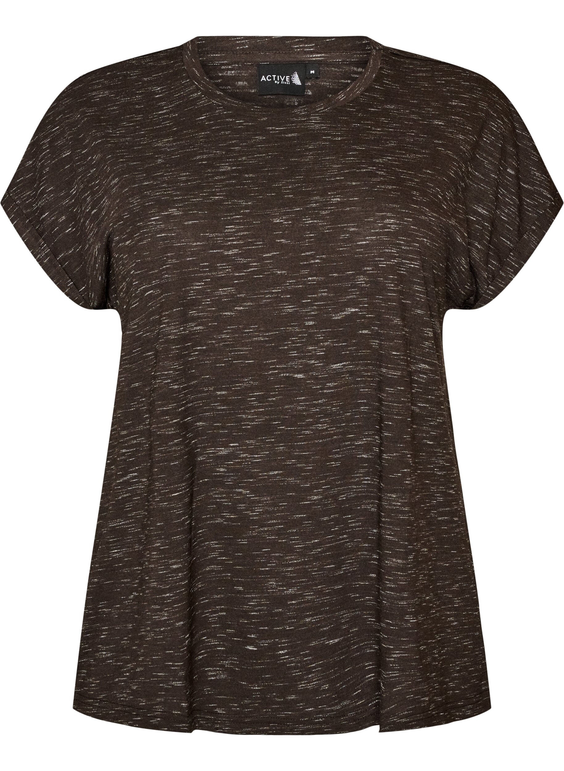 ZizziT-shirt d'entra&icirc;nement ample &agrave; manches courtes, Marron, Packshot image number 0