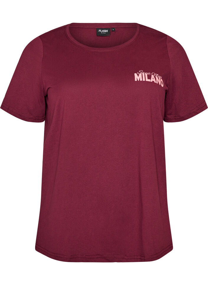 T-shirt imprim&eacute;, Bordeaux, Packshot image number 0