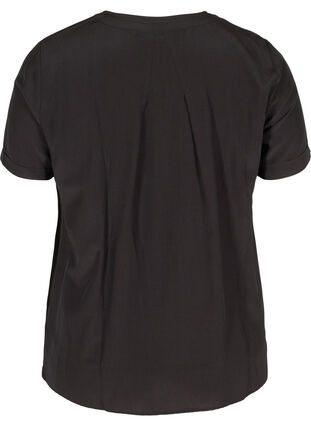 Chemise à manches courtes à encolure ronde, Black, Packshot image number 1