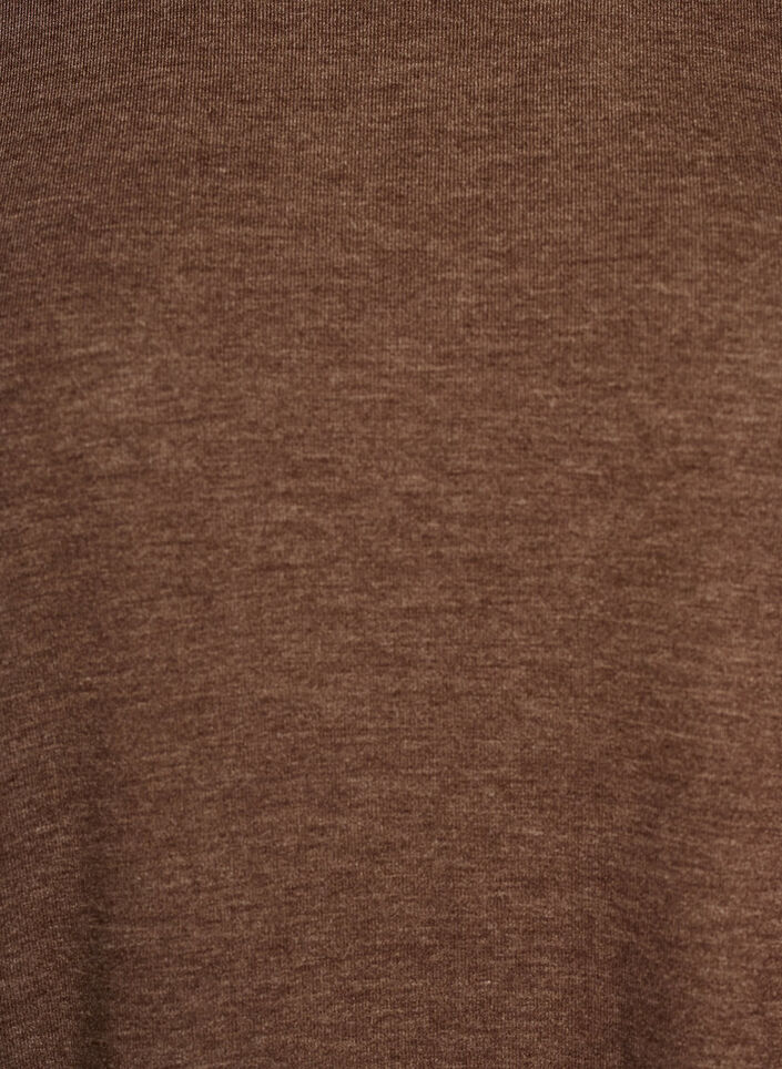 Blouse en jersey avec manches 3/4, Marron, Packshot image number 2