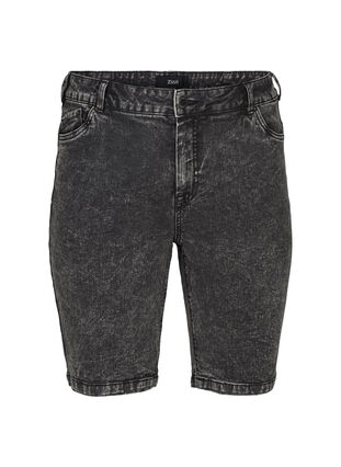 Short en jean taille haute, Grey Denim, Packshot image number 0