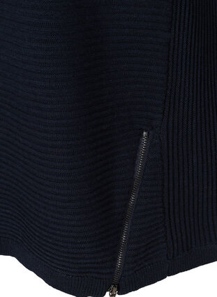 Blouse tricotée à manches longues et détail de fermeture éclair, Night Sky, Packshot image number 3