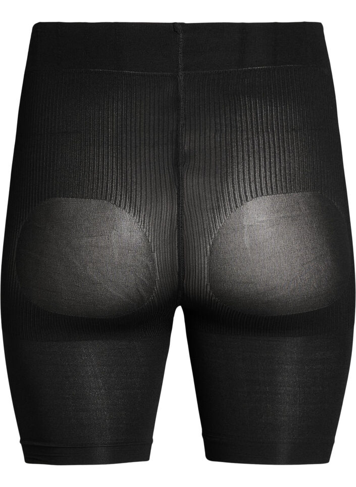 Lot de 2 shortys push-up 60 deniers avec effet sculptant, Noir, Packshot image number 1