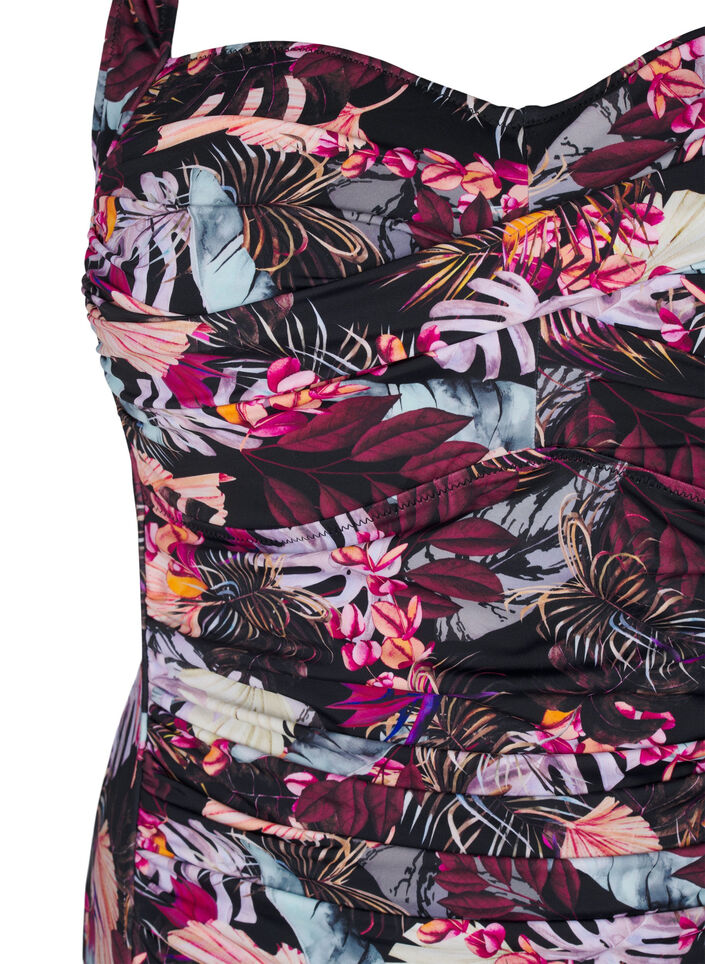 Maillot de bain rembourré avec imprimé, Bordeaux, Packshot image number 2