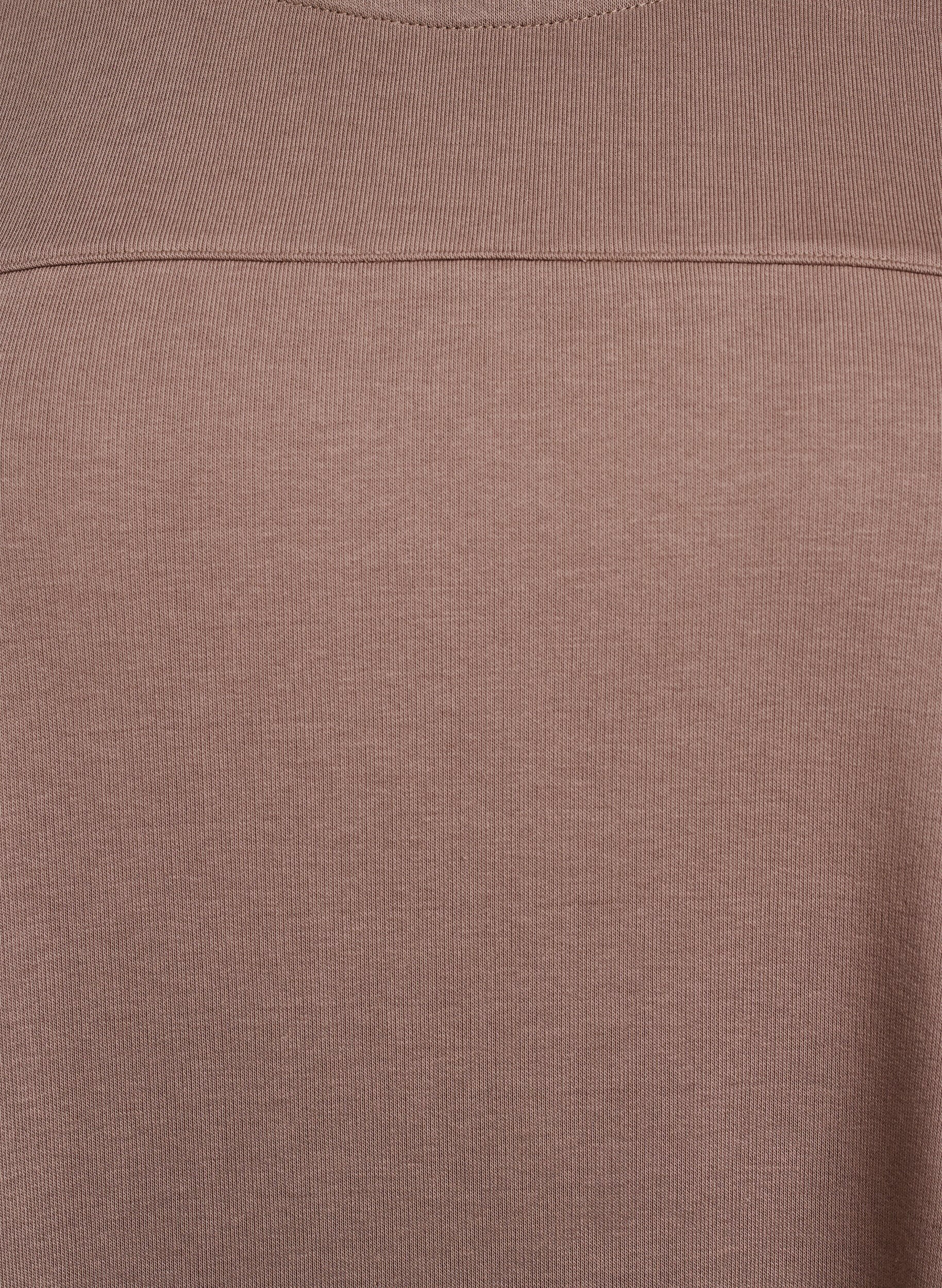 ZizziJersey jurk met korte mouwen en zakken, Bruin, Packshot image number 2