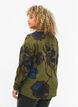 Blouse &agrave; manches longues en viscose avec imprim&eacute; floral	, Green Big Flower, Model image number 1