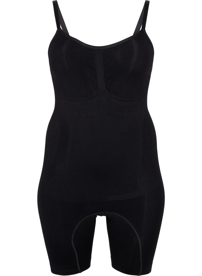 Shapewear bodysuit met opening aan de onderkant, Zwart, Packshot