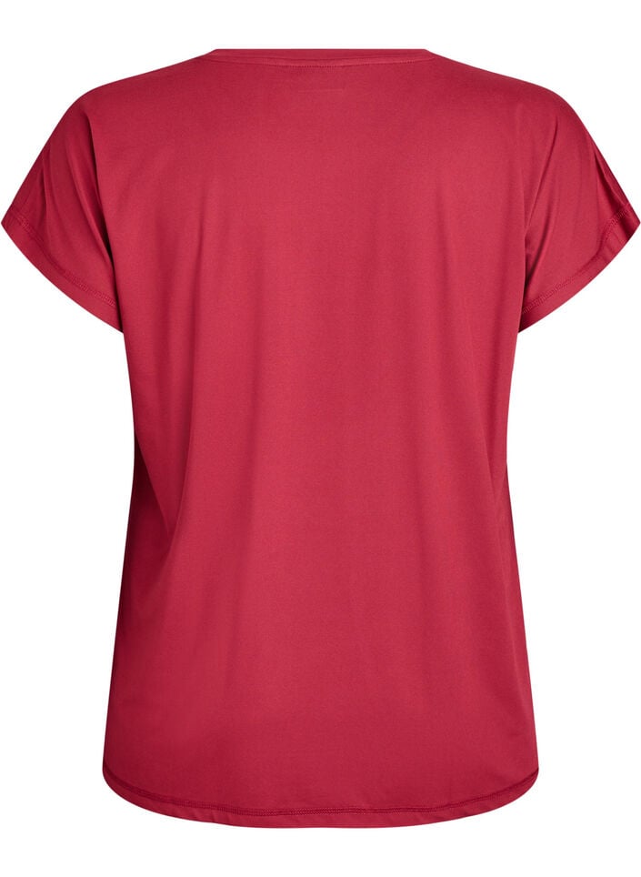 T-shirt de sport couleur unie, Rouge, Packshot