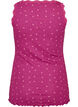 Top avec imprim&eacute; et bord en dentelle, Violet, Packshot image number 1