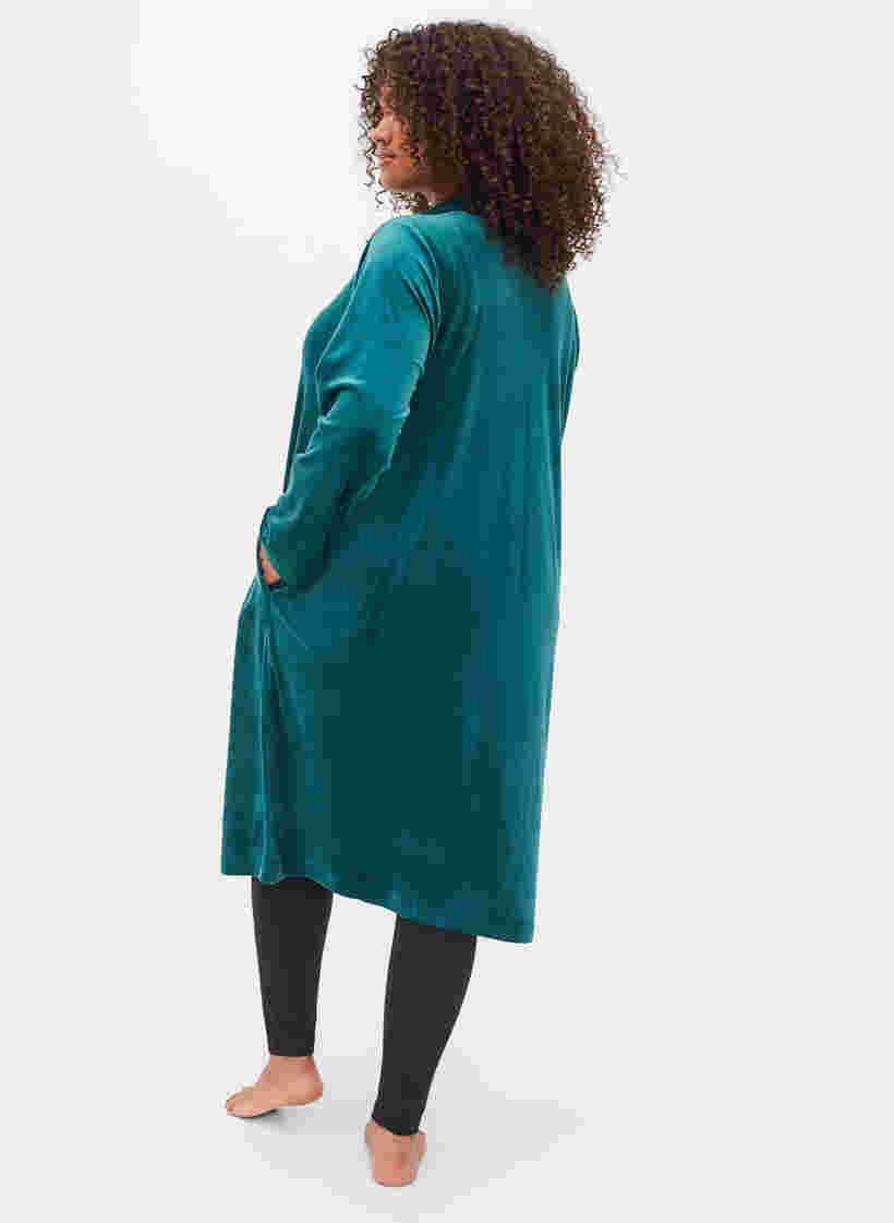 Robe en velours avec fermeture éclair et poches, Ponderosa Pine, Model image number 1