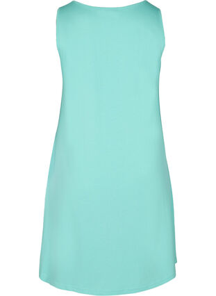 Katoenen jurk zonder mouwen met a-lijn, Aqua Sky SUPER , Packshot image number 1