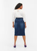 Denim midi-rok met split, Blauw, Model image number 2