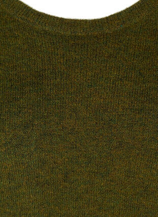 Blouse tricotée à manches ballon et laine, Ivy green Mel, Packshot image number 2