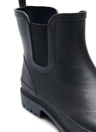 Korte rubberen laarzen met brede pasvorm, Black, Packshot image number 3