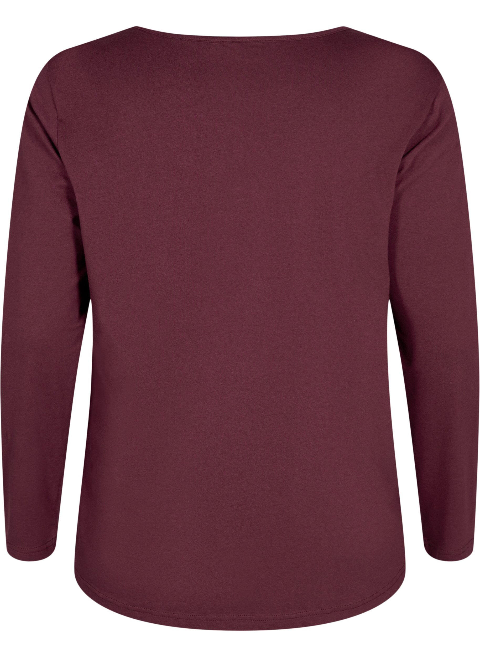 ZizziKatoenen nachthemd met tekstopdruk, Rood, Packshot image number 1