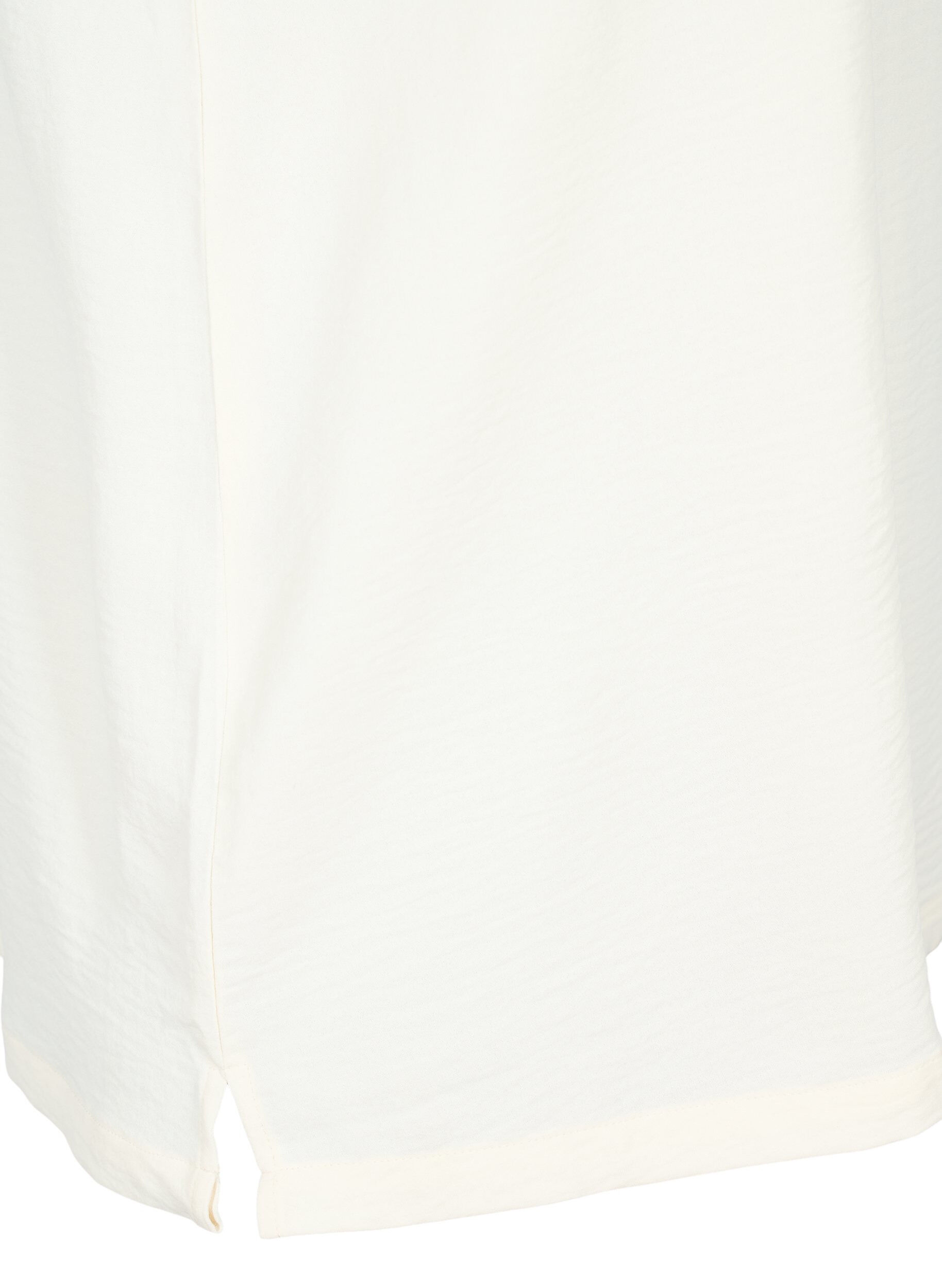 ZizziMouwloze top met kreukeffecten, Vanille, Packshot image number 3
