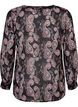 Blouse met v-hals en print, Black/Beige Paisley, Packshot image number 1