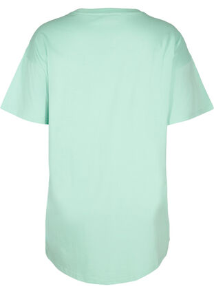 T-shirt long à manches courtes en coton, Lichen, Packshot image number 1