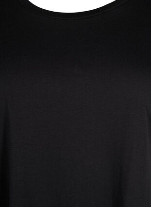 T-shirt à manches courtes en coton mélangé, Black, Packshot image number 2