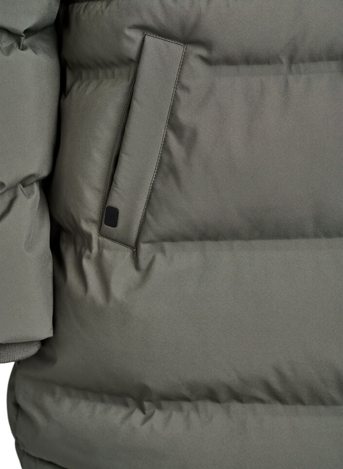 Doudoune mi-longue avec taille ajustable, Gris anthracite, Packshot image number 3