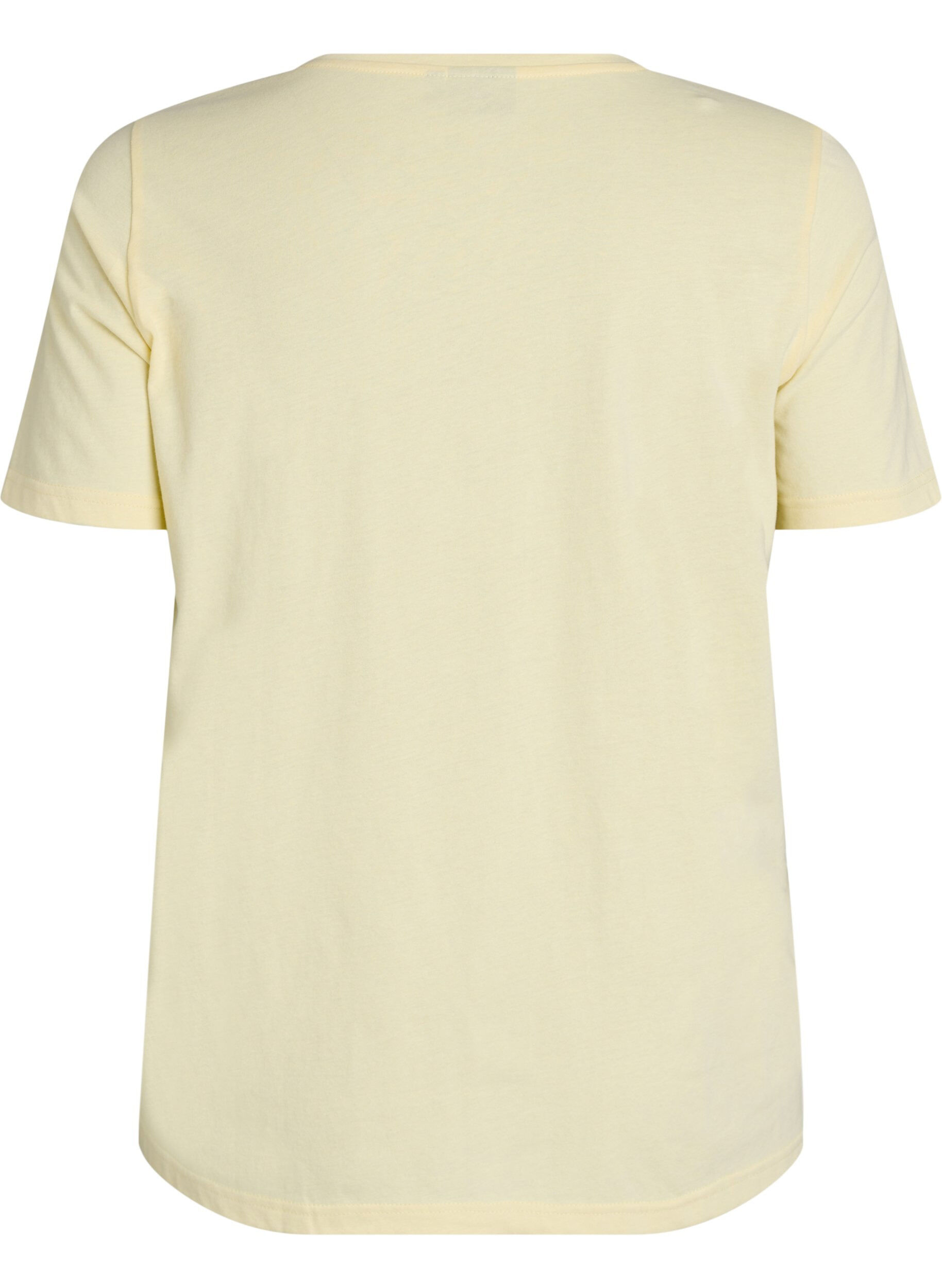 ZizziT-shirt met print, Geel, Packshot image number 1